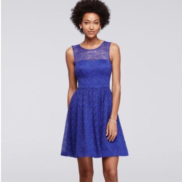 Jessica Simpson lace illusion sleeveless dress